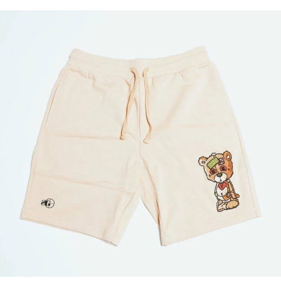 NWT Sniper Gang Apparel Heartless Tan Shorts Size Large - Picture 1 of 5